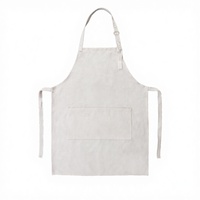 Tablier de cuisine sans manches en polyester, lavable, durable, réutilisable, à texture lin, écologique, personnalisable, pour impression par transfert thermique