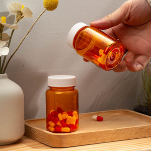 80Ml Fabriek Groothandel Print Geneeskunde Oranje Plastic Unieke Capsule Fles Verpakking Voor Pillen Capsule Plastic Fles - Product Image 2