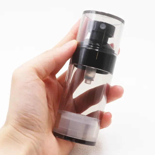 30ml Plastic Black Cylinder Mist Spray Pump Bottles Airless Pump Bottle with fine mist sprayer