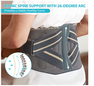 Ceinture lombaire respirante, réglable et amovible en tricot pour le soutien du dos - Product Image 4
