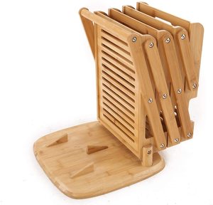 Porte-munitions en bambou à 4 poches, support <span class=keywords><strong>pliable</strong></span> pour magazines et brodée en bois - Product Image 1