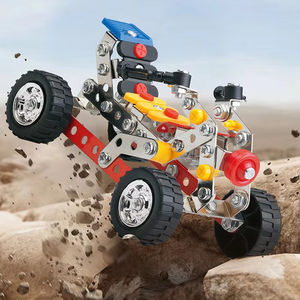 Science technologie jouets aides alliage assemblé Jet ingénierie pelle grande roue bricolage moto réservoir jouet voiture - Product Image 1