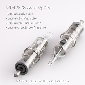 Agujas <span class=keywords><strong>de</strong></span> Cartucho para Tatuaje <span class=keywords><strong>de</strong></span> Marca Privada, Esterilizadas con Gas EO al 100%, Desechables, Personalizadas OEM Pro2.0, con Membrana - Product Image 2
