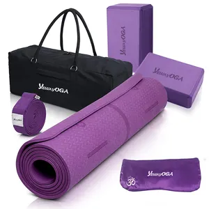 2022 Reasonable Price Strap Bag Yoga Block Health Fitness Home Includes 7 Pcs Yoga Mat Set