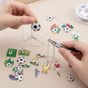 QY wholesale Soccer Theme Zinc Alloy Keychains With Ball Jersey <b>Shoe</b> And Player Charms Collectible Toy Gift - Product Image 6