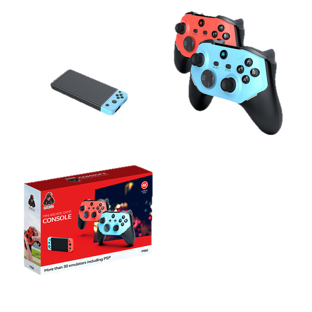 M66 Handheld Home Game Console Wireless Supports TV Connection PSP/PS2 Platform Games 30+ Emulators Customizable Design Large 3D