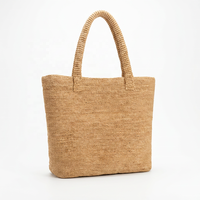 Sac fourre-tout doux fait main au crochet, couleur unie, style vintage, ouverture supérieure, sac à main d'été pour femme, usage quotidien