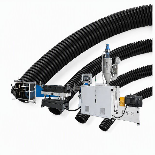 FULLWIN High Speed Single Screw Extruder with PLC Control for PVC/PP/PE Plastic Pipes Energy Saving 30kW Machine