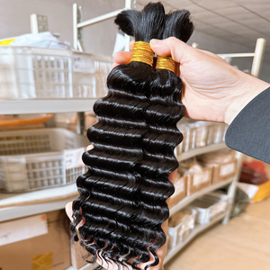 Capelli umani alla rinfusa per intrecciare 27/30 di 4/30 delle onde profonde 27/613 capelli umani alla rinfusa non trama - Product Image 2