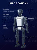 Biyonik Hareket Tasarımlı Çok Düzeyli Özgürlük Noktalı Tam Vücut Hareketi Yapabilen Akıllı İnsansı Robot, Yapay Zeka Sesli Etkileşim
