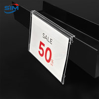 Porte-étiquettes de présentation SIM JC-3 à clipser en PVC transparent, certifiés CE, sans outil, sécurisés, format A6/A7/A8, pour usage commercial