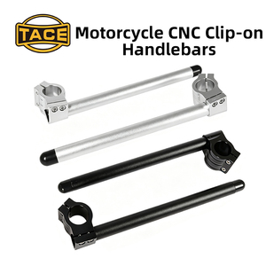 แฮนด์มอเตอร์ไซค์แบบหนีบ CNC ปรับระดับได้ ทำจากอะลูมิเนียม อุปกรณ์เสริมแฮนด์หน้ามอเตอร์ไซค์ - Product Image 1