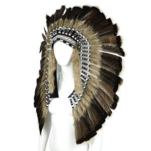 غطاء رأس مزين بالريش للمهرجانات، إكسسوار رأس بوهيمي ملون مع شريط مطاطي لحفلات الكرنفال والمهرجانات الموسيقية ومستلزمات الحفلات - Product Image 1