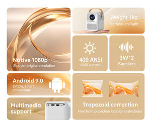 Mini Proyector CRE CR35, 1080p, Compatible con 4K, Android, Sonido Estéreo HIFI, Portátil, Cine en Casa, <span class=keywords><strong>Netflix</strong></span>, LED - Product Image 4