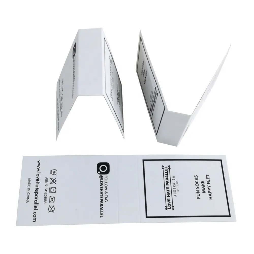 カスタムフルカラー印刷光沢ラミネートパッキングソックス紙ヘッダーカード形状紙カードラッピングパッキングカード