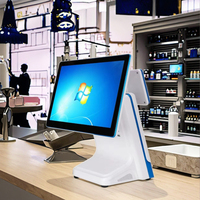 Sistema POS todo en uno con pantalla táctil de 15,6 pulgadas, Windows inteligente, terminal POS de caja registradora de restaurante para restaurantes y tiendas minoristas