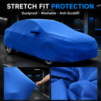Housse de voiture en velours satiné super doux de luxe, toucher lisse, qualité velours sans plis pour coupé, berline, voiture de sport