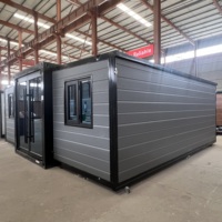 Kits de maisons modulaires préfabriquées en conteneurs, unités d'habitation complémentaires (ADU), maisons compactes, avec chambre extensible, en panneaux sandwich d'acier, design moderne, pour écoles