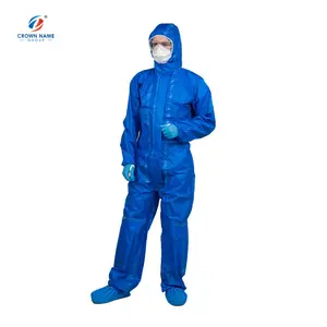 Không dệt an toàn hóa chất kháng dùng một lần Coverall phù hợp với