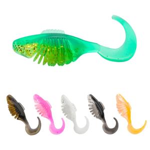 FUN Señuelo de Pesca Biónico de PVC de 4.5cm, Tipo Insecto Suave con Cola Enrollable, Sin Anzuelos, Paquete de 15 para Pescado Espina Dura/<span class=keywords><strong>Trucha</strong></span> - Product Image 1