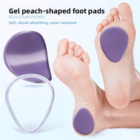 DAMEI Coussinets en gel en forme de pêche pour l'avant-pied, tapis de protection anti-frottement, absorption des chocs, souples, accessoires de chaussures unisexes