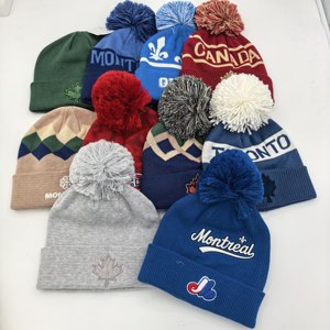 หมวกบีนนี่ถักทอของทีมโตรอนโต บลูเจย์ส พร้อมพู่ห้อย - หมวกเบสบอลสำหรับฤดูหนาวที่ให้ความอบอุ่น - Product Image 6