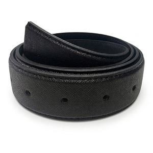 Ceinture en cuir de vachette véritable Saffiano 33 mm à 5 trous, fabrication coréenne, 120 cm, sans boucle, grande taille, ceinture de remplacement, directement de l'usine - Product Image 6