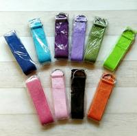 Sangle de yoga en gros, ceinture d'étirement en coton avec boucle en D, réglable, pour Pilates, entraînement de flexibilité, bande d'exercice, logo personnalisé