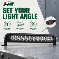 Barre lumineuse LED HSSH 5,5-22 pouces 30W-120W sans vis, optique à lentille simple rangée, phare de conduite tout-terrain pour camion, SUV, Jeep 4x4