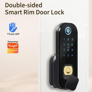 Khóa cửa điện thông minh chống nước Kingsend, điều khiển bằng ứng dụng Tuya & Wifi, khóa cửa thông minh vân tay cho cửa gỗ ngoài trời - Product Image 4