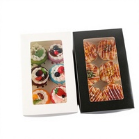 Boîtes à œufs et à gâteaux rectangulaires jetables en carton blanc, transparentes, épaissies, personnalisées pour la pâtisserie et l'emballage à emporter