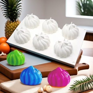 White <b>Silicone</b> Pumpkin Mold 6 Cavities For Mousse Cake Decorating DIY <b>Baking</b> Tools - Product Image 1