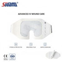 Pansement stérile en film PU transparent et imperméable pour canule IV, fixation de cathéter médical, avec cadre absorbant, stérilisé au gaz EO