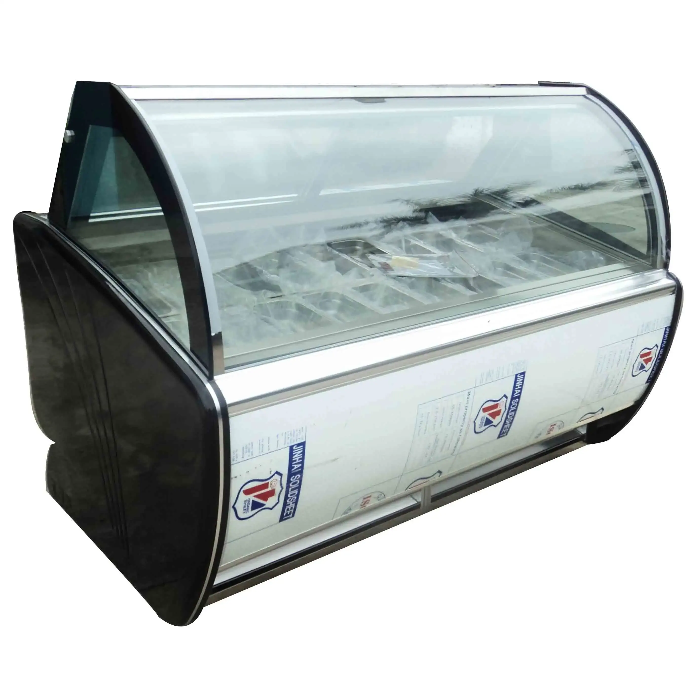 Congelador de helados comercial Refrigerador de helados Exhibición de helados Vitrina de congelador
