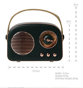 Altavoz inalámbrico Retro, regalos de decoración Vintage para mujeres, hombres, adolescentes, niñas, altavoz Retro inalámbrico portátil, lindo estilo estético para el hogar - Product Image 5