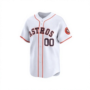 Maillots de baseball et uniformes de softball personnalisés pour adultes, 100 % polyester, avec motif d'équipe et impression par transfert thermique sur le devant - Product Image 1