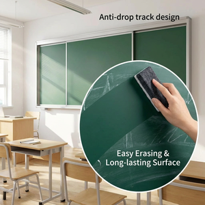 <span class=keywords><strong>Tableau</strong></span> <span class=keywords><strong>noir</strong></span> magnétique coulissant vert pour école, <span class=keywords><strong>grand</strong></span> <span class=keywords><strong>tableau</strong></span> <span class=keywords><strong>mural</strong></span> pour salle de classe, cadre en aluminium, taille personnalisée - Product Image 2
