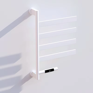 Nouvelle arrivée, porte-serviettes de salle de bain en acier inoxydable, sèche-serviettes électrique, rail chauffant pour serviettes, chauffe-serviettes rotatif, <span class=keywords><strong>minuterie</strong></span>, 4 barres - Product Image 1