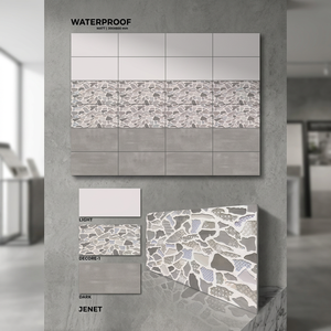 Carreaux muraux en céramique aspect pierre violettes/lavande, design moderne, 300x600mm, finition mate, motif marbre, pour intérieur, salle de bain, couloir - Product Image 2