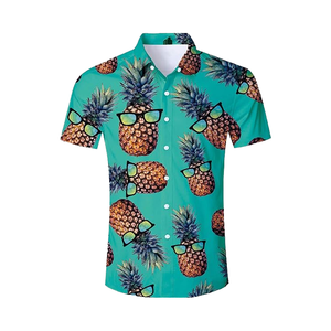 Camisas de Playa Sublimadas para Hombre, Manga Corta, Transpirables, de Secado Rápido, Antiarrugas, con Botones, Diseño Único de Alta Calidad, Personalizadas OEM - Product Image 1