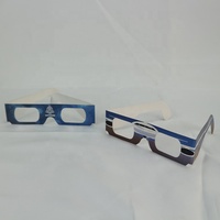 Papier de fête de Noël Lunettes de diffraction en forme de cœur Impression personnalisée Lunettes de feu d'artifice 3D