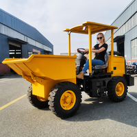 Mini-dumper diesel 4x4 avec chargeur frontal, moteur 25 CV, capacité 2 tonnes, moment de charge élevé, benne basculante avant - Vente directe usine