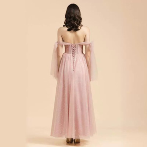 S3504L - Vestido Maxi con Estampado de Lunares Rosa Dulce, Etéreo y <span class=keywords><strong>Elegante</strong></span>, Perfecto para una Noche Sofisticada y Fresca - Product Image 4