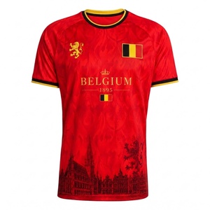 Uniforme de la Selección Nacional para la Copa Mundial 2026, Camiseta de Fútbol Local y Visitante Personalizada, Calidad Tailandesa, Jersey de Fútbol Masculino de Bélgica - Product Image 2