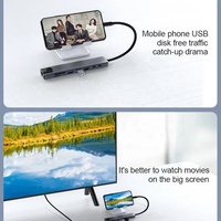 8-in-1 USB-C Docking Station USB 3.0 PD Hub With Charging Ethernet HDTV 4K TF/SD Card Reader for Mac-Book and Other Devices
