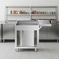 Chariot de rangement commercial en acier inoxydable multi-niveaux pour assaisonnements, chariot de cuisine de restaurant à 12 compartiments