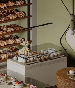 Servicio de Diseño Interior Moderno y Personalizado para Panaderías, Equipamiento de Cafeterías de Moda y Vitrina Termostática de Vidrio - Product Image 5
