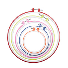 Plastic Round Embroidery Hoop Cross Stitch Kit Colorful Embroidery Hoop