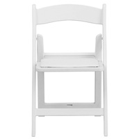 Chaises modernes empilables pliantes en résine plastique blanche pour l'extérieur, jardin, mariage, café, restaurant, école, fête, hôtel
