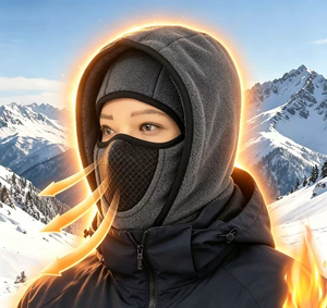 Gorro de Ciclismo para Invierno, Gorro de Esquí Térmico con Orejeras y Forro Grueso para Protección contra el Frío - Product Image 5